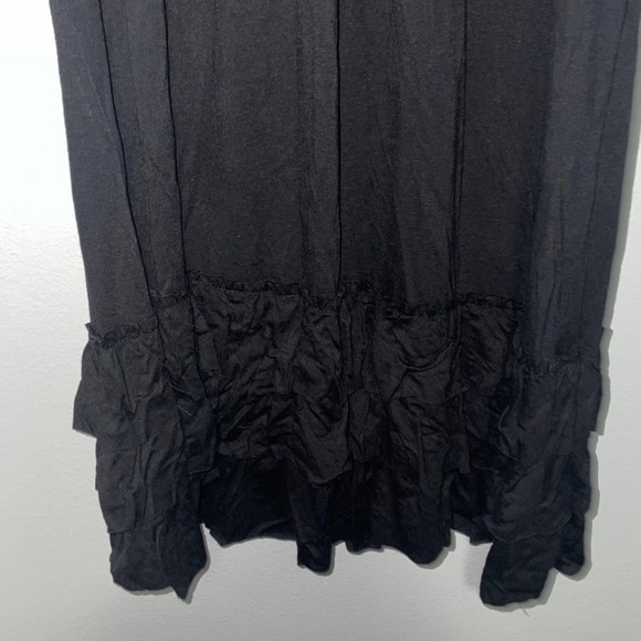 Lovely Black Dress with crochet neckline & Ruffled hem. Simple and Chic! - Picture 8 of 12